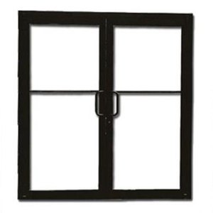 Aluminum storefront double doors